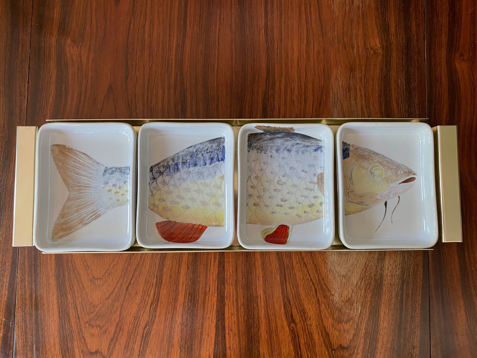 1960s Fish Pesci Appetizer Or Hors D'oeuvre Tray By Piero Fornasetti photo furniture