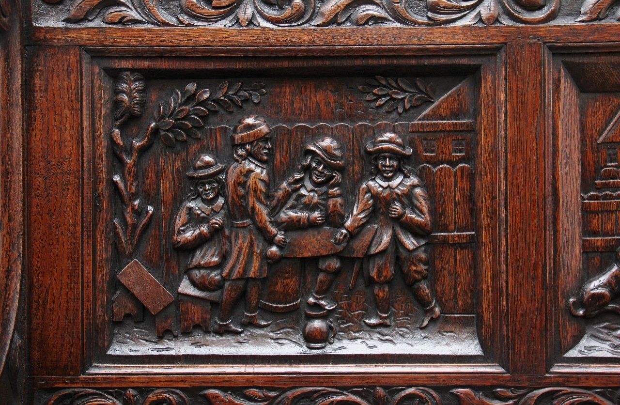3550.0 Superb Quality 19th Century Oak Box Settle photo