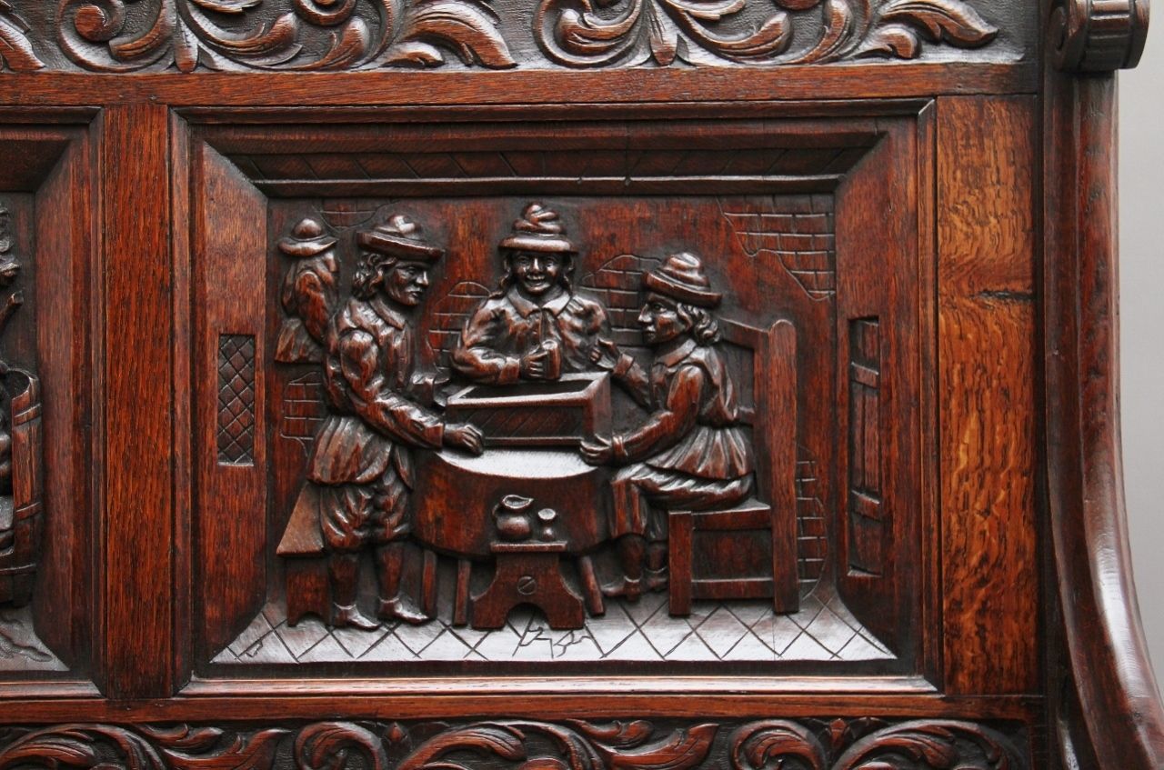 photo buy Superb Quality 19th Century Oak Box Settle