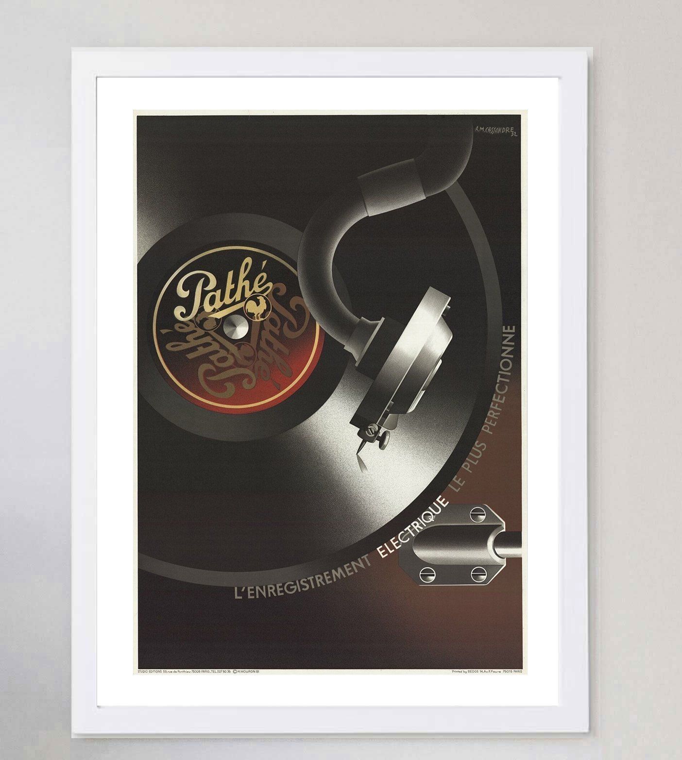 Pathe Record Player, 1980s Original Vintage Poster photo for sale