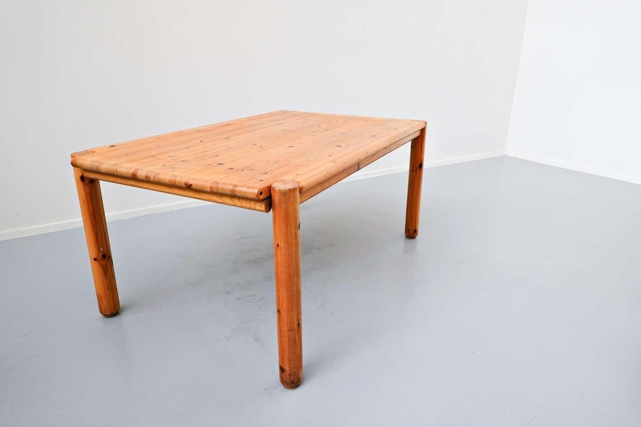 Extendable Pitchpin Dining Table, 1970s photo vintage