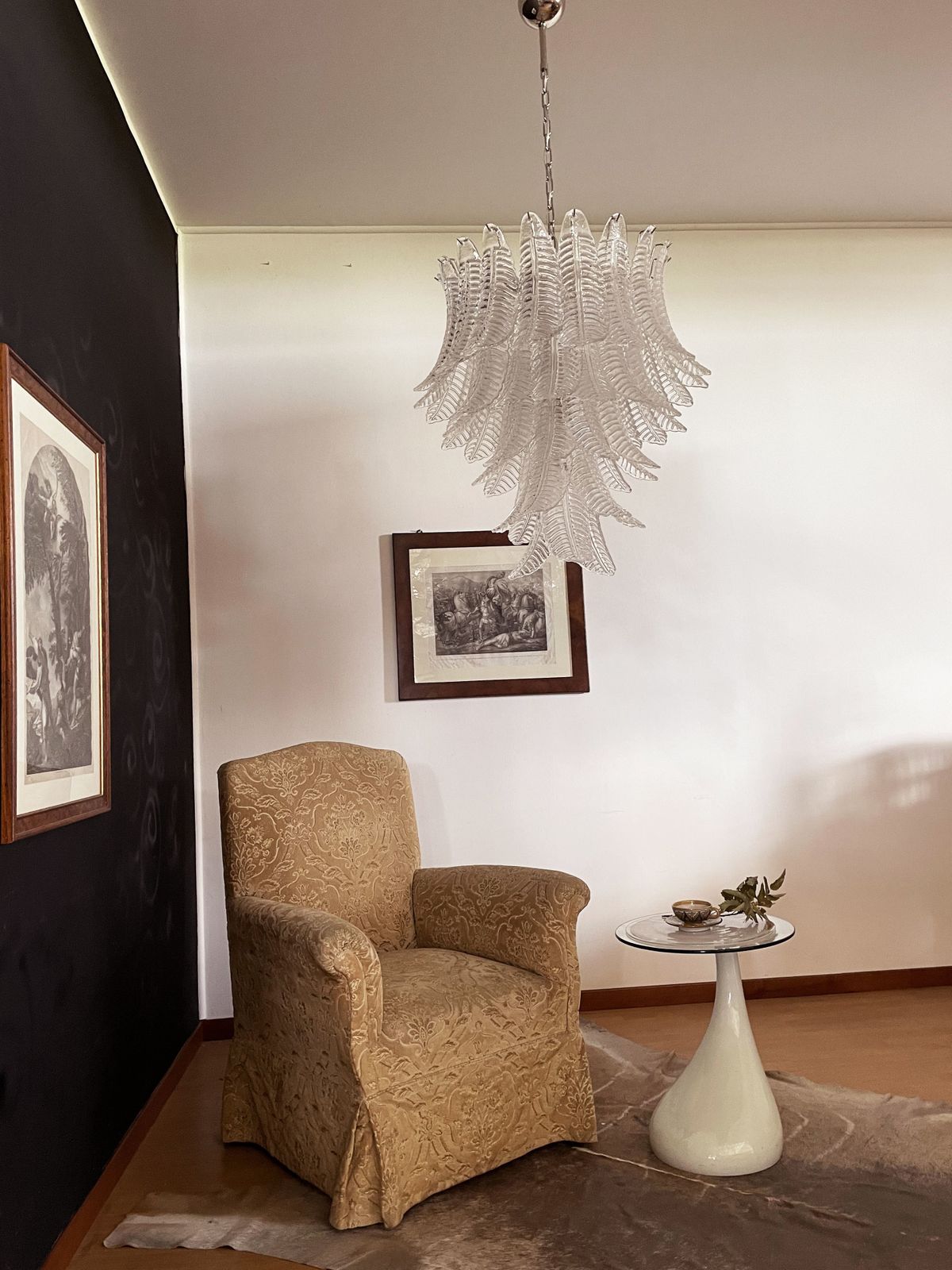 photo furniture Huge Italian Murano Six Tier Felci Glass Chandelier 52 Glasses
