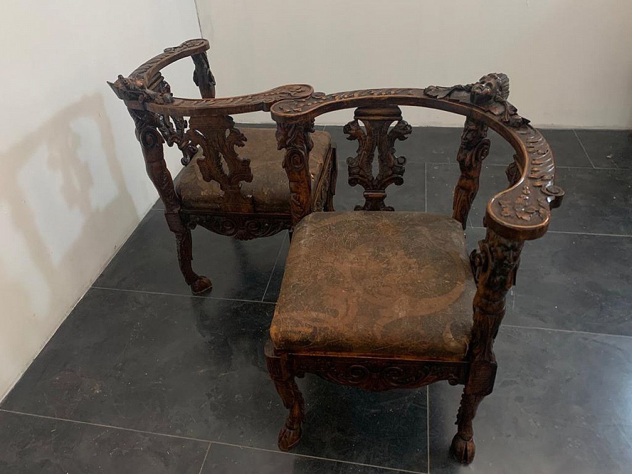 photo furniture Neo Renaissance Modular Living Room Set, Late 19th Century