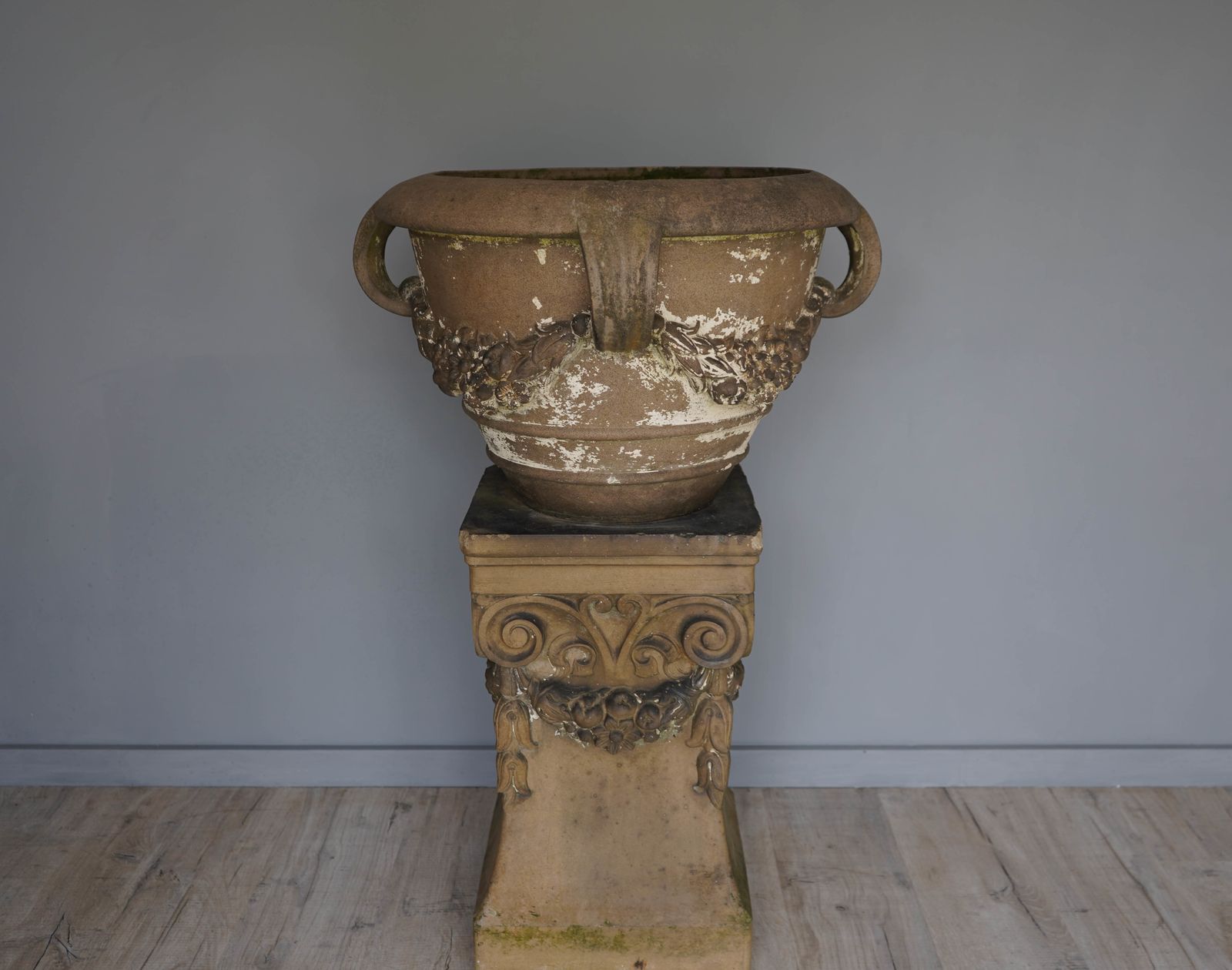 An Original Doulton Lambeth Terracotta Garden Urn photo vintage