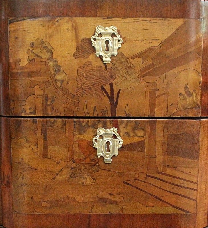5304.5 Sauteuse Commode, Louis XV / Louis XVI Transition Style, Late 19th Century photo