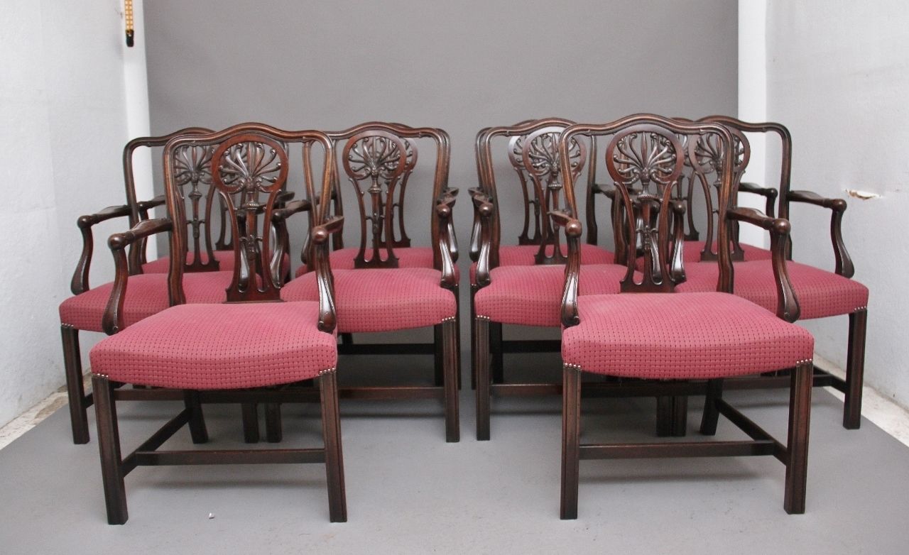 Set Of Ten Mahogany Armchairs By Alfred Allen Of Birmingham photo furniture