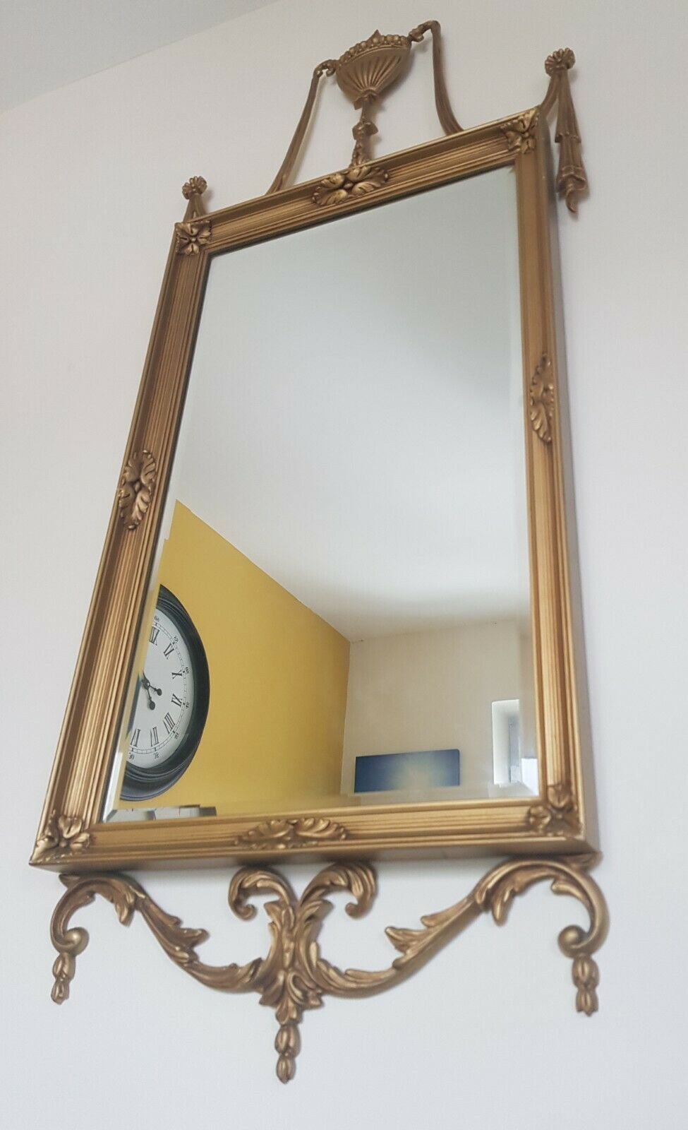 A Stunning Pair Of Adam Style Mid Century Gilt And Bevel Glass Mirrors photo 795.0