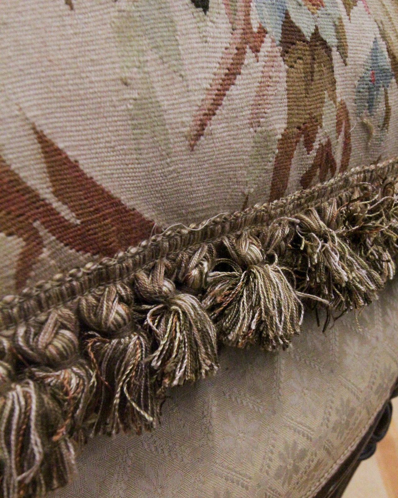 Handwoven Pillow Cover Aubusson Style Floral Cushion Cover 45x45cm photo furniture