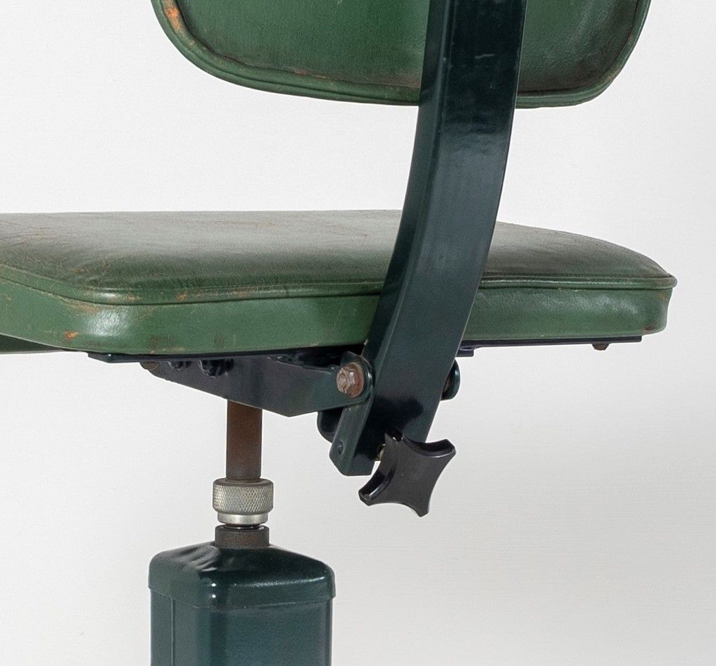 photo vinterior Original 1950s Industrial Factory Swivel Stool By Evertaut | Musicians Guitarist Seat