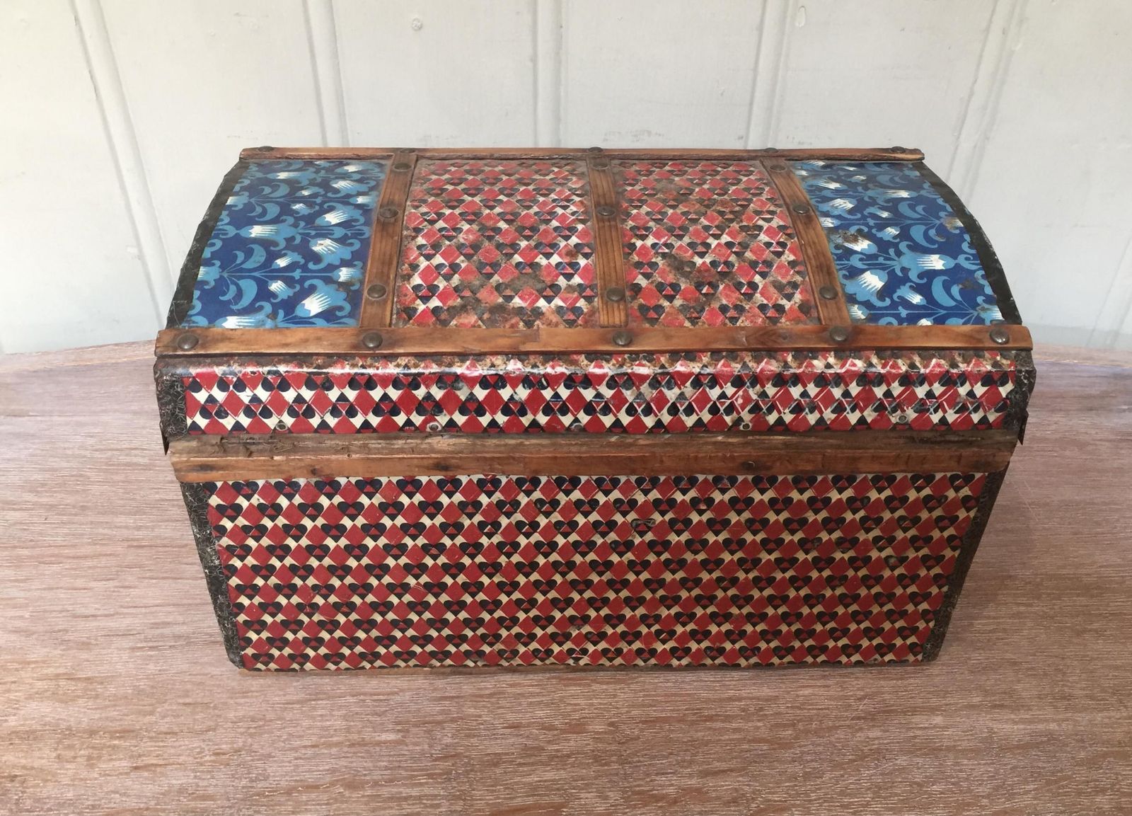 Colonial Dome Top Tin Casket, 1910s photo buy