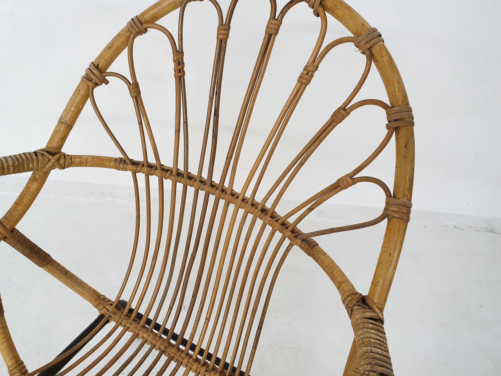Rohe Noordwolde Rattan And Metal Lounge Chair, The Netherlands 1950s photo 354.432