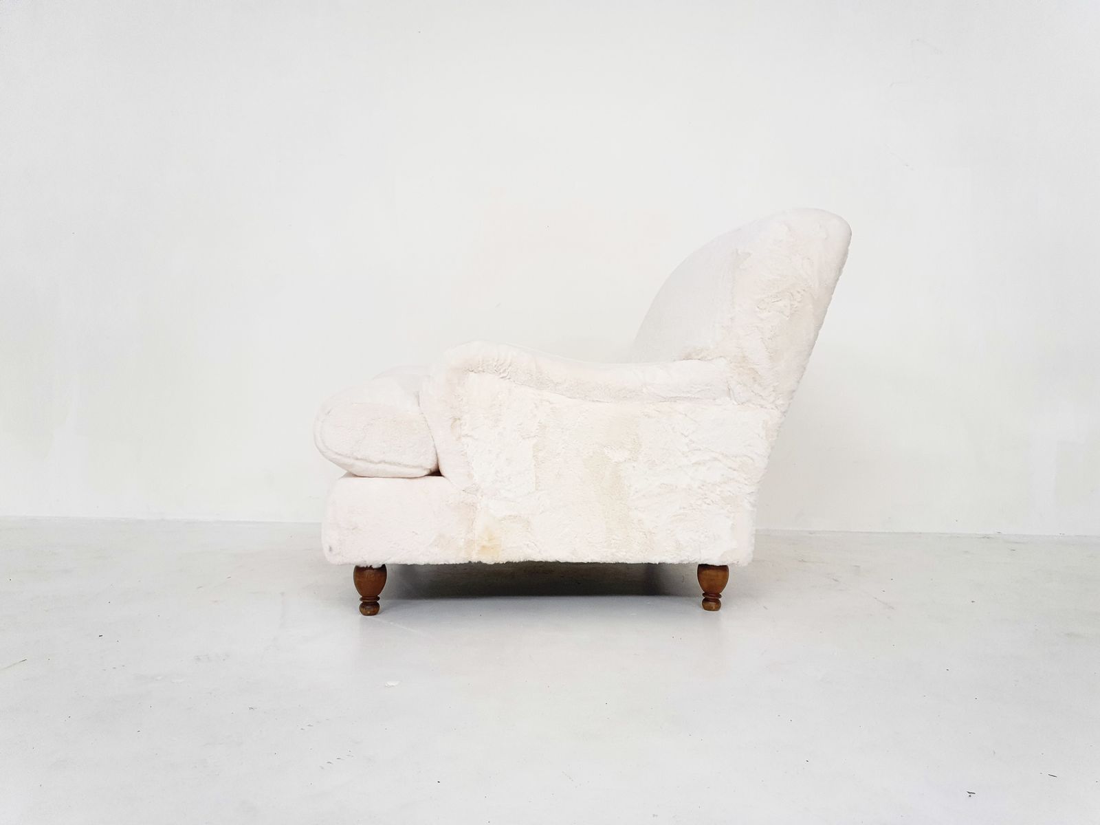 Lounge Chair In Imitatiebont, Ca. Jaren 1950 photo for sale