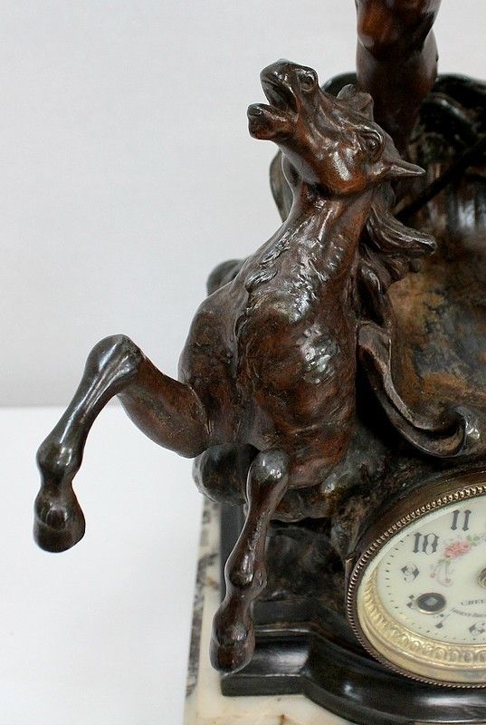 photo for sale 3 Piece Spelter Fireplace Set, Early 20th Century
