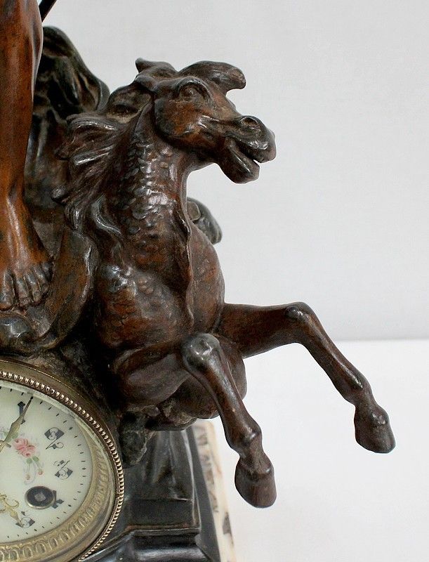 Home Fixtures 3 Piece Spelter Fireplace Set, Early 20th Century photo