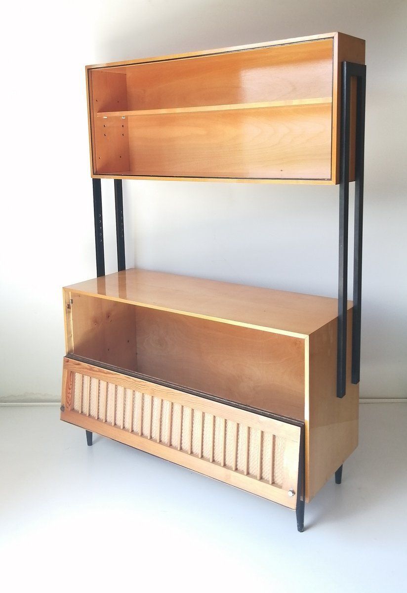Mid Century Wandmeubel, Jaren 1970, Esdoorn photo Meubels