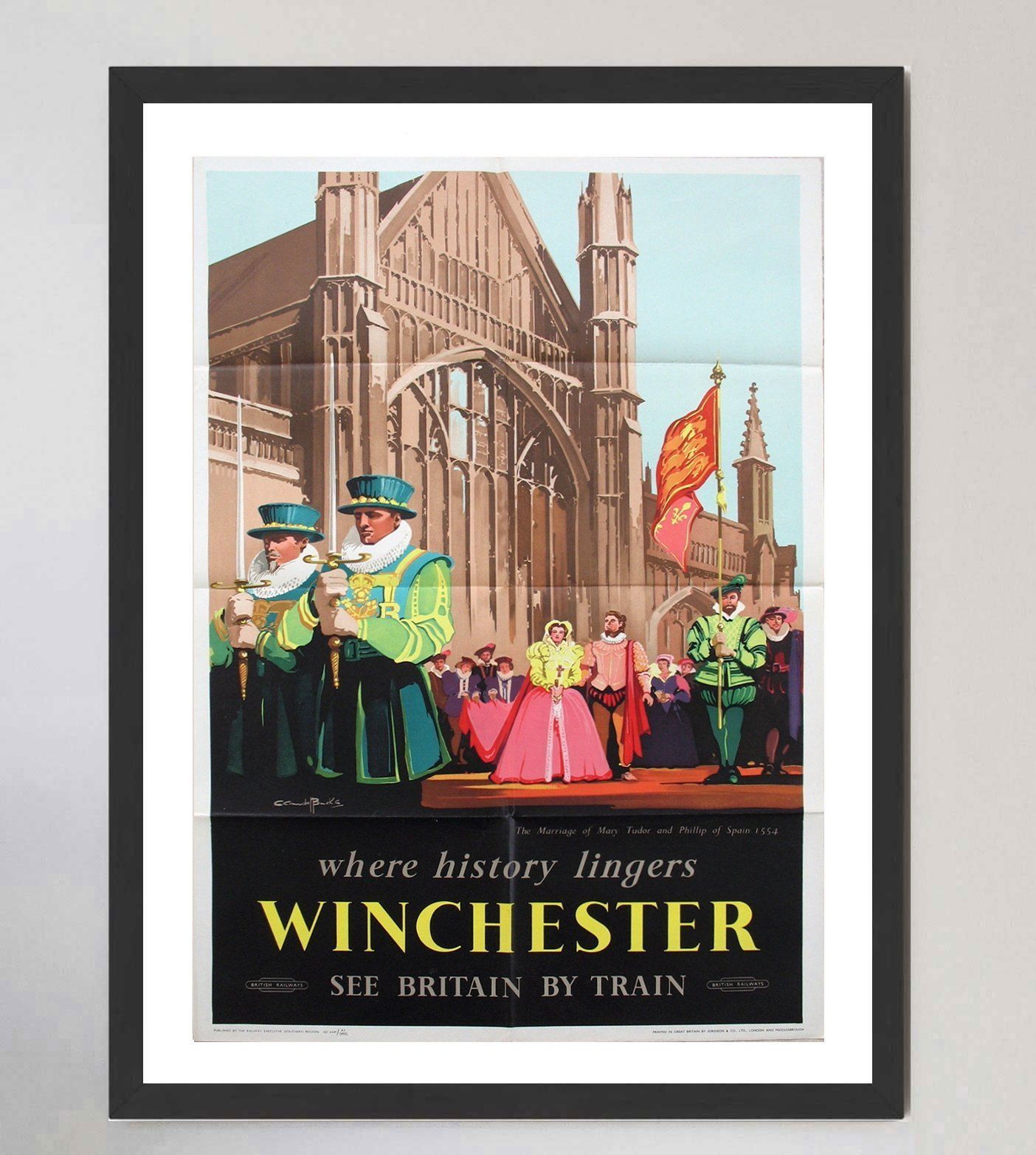 Affiche vintage Winchester British Railways, années 1950 photo furniture