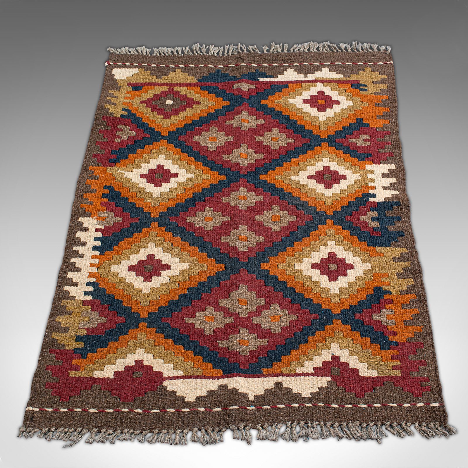 Vintage Maimana Kilim Rug, Caucasian, Decorative Carpet, Prayer Mat, Late 20th.C photo 495.0