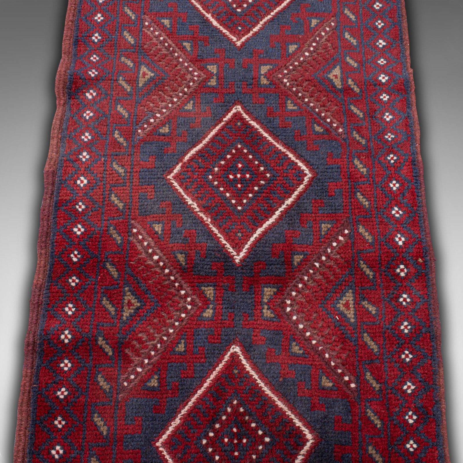 Long Vintage Meshwani Runner, Caucasian, Decorative Rug, Reception Hall Carpet photo for sale