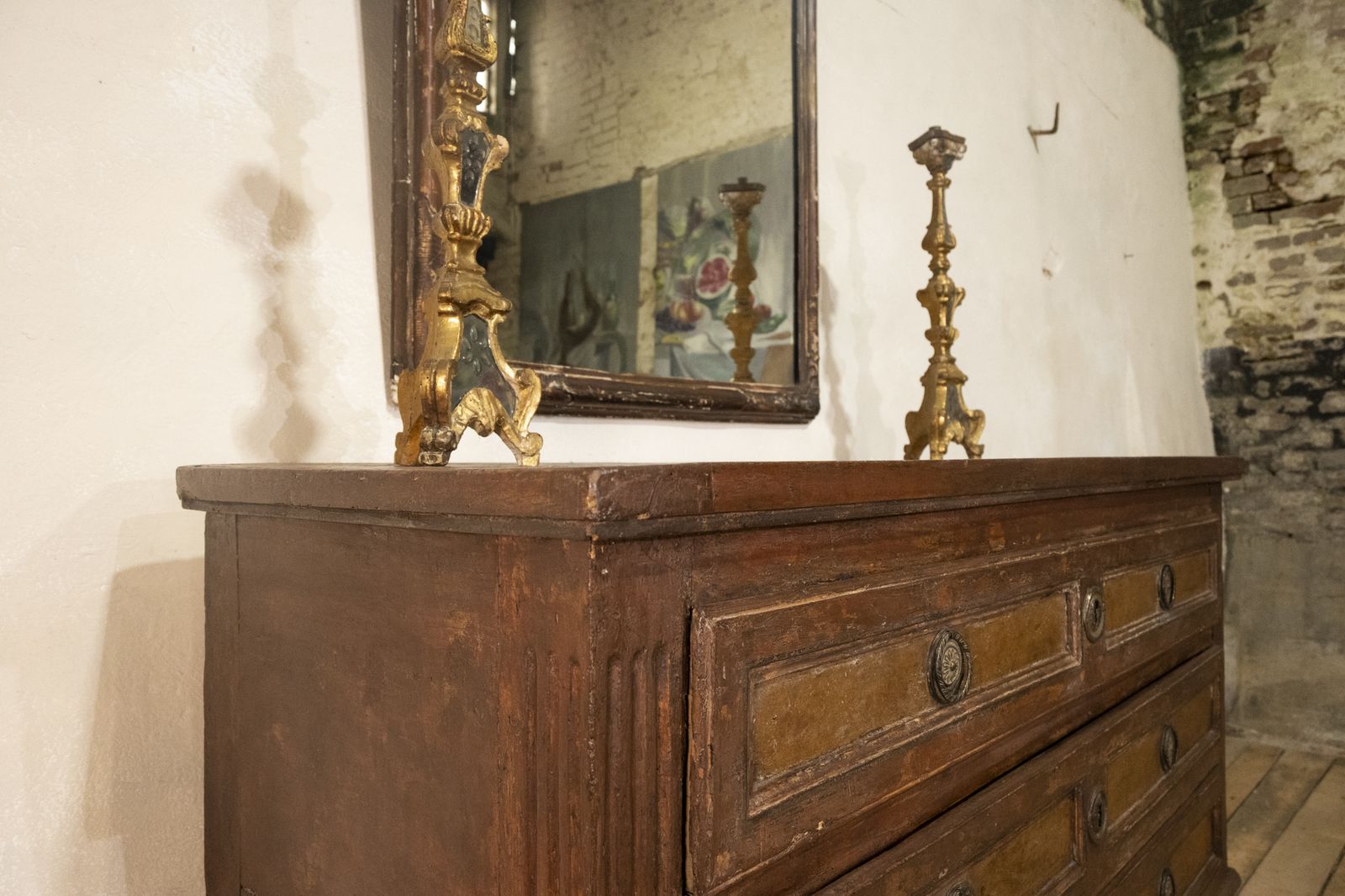 Louis XVI Original Painted Commode   Chest Of Drawers photo furniture