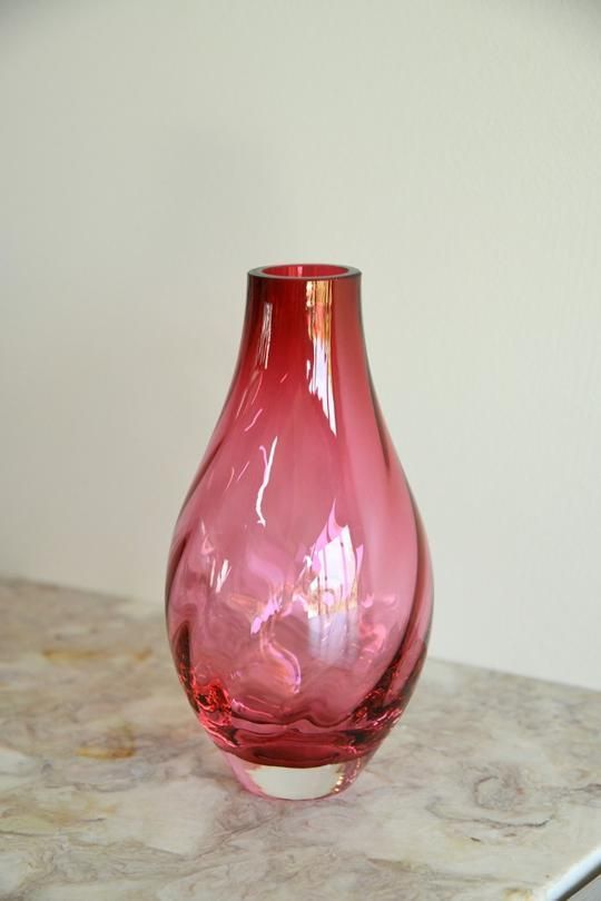 Cranberry Glass Vase