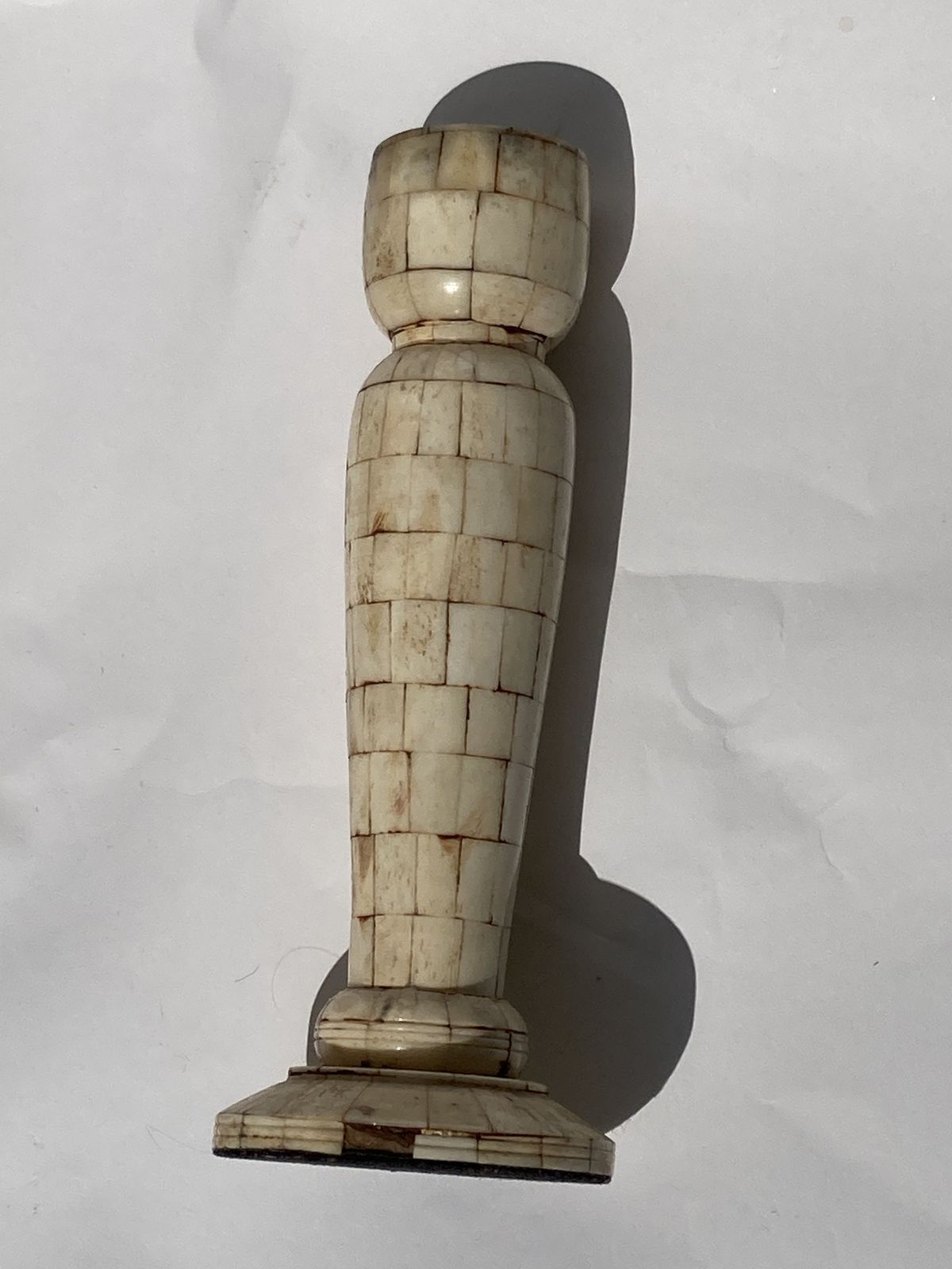 Grand Tour Bone Inlay Candle Holders, Candle Sticks And Obelisk, Ca 1895 France photo Home Decor