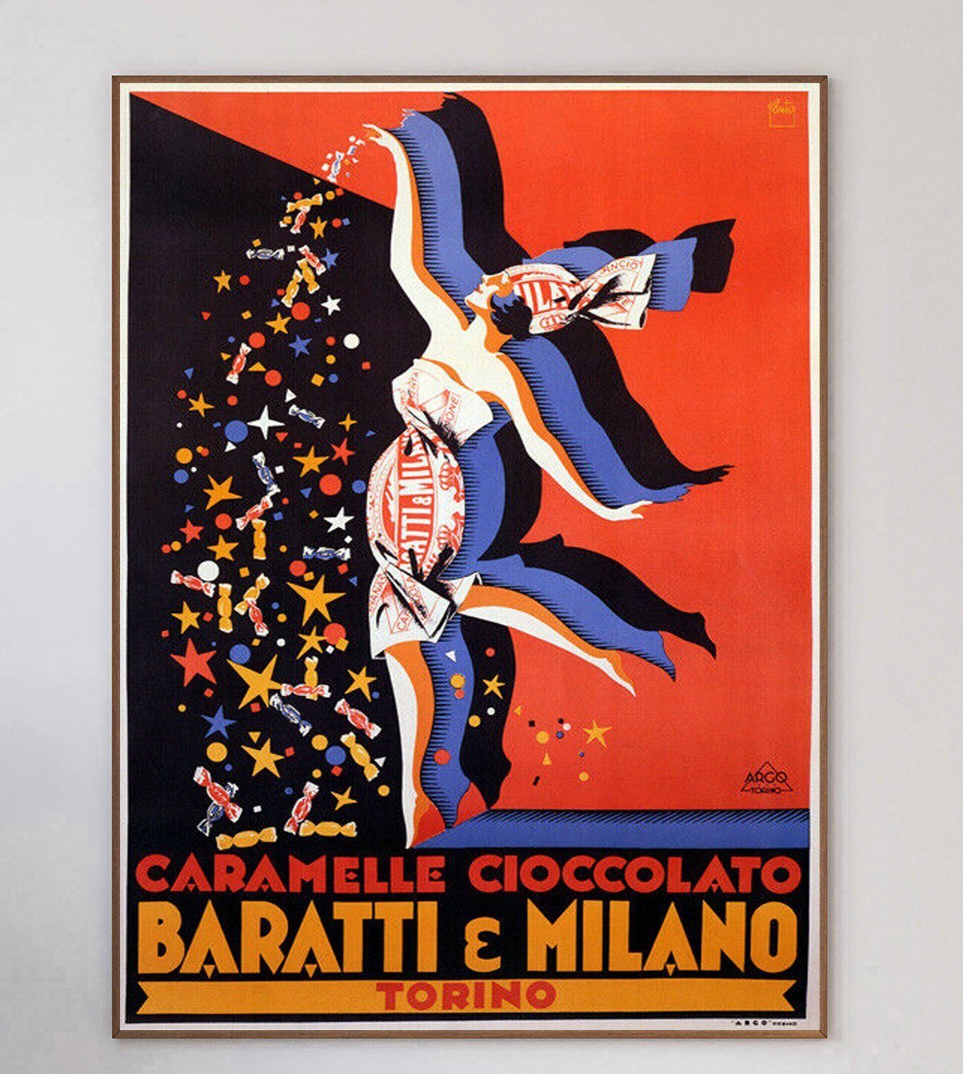 Baratti And Milan Turin, 1950s Original Vintage Poster photo 1559.0