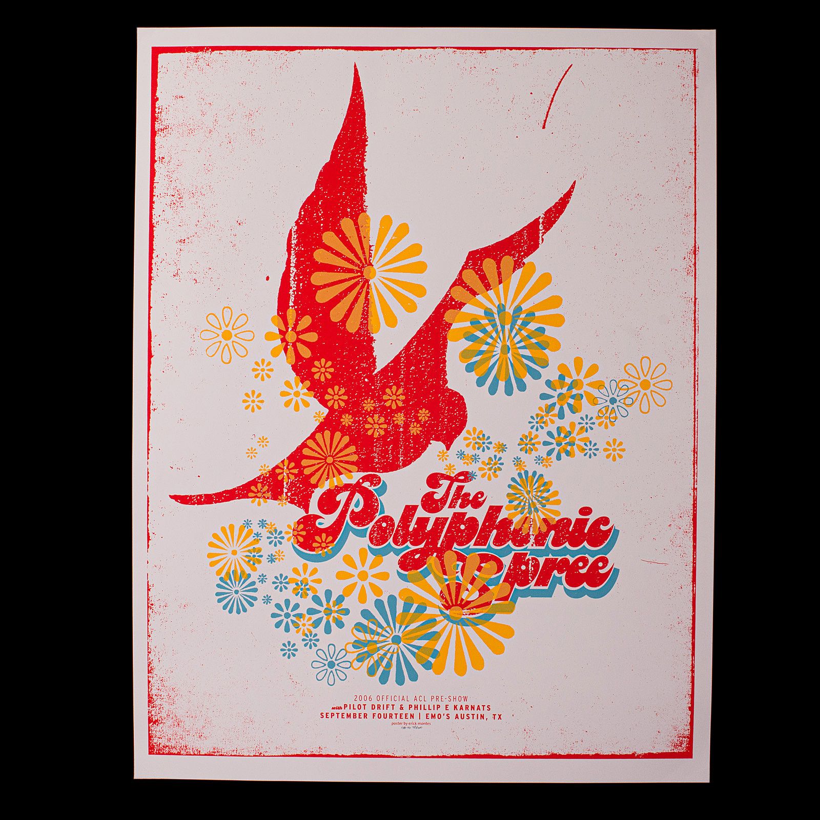 Decorative Concert Poster, The Polyphonic Spree, Music, Art, Artist Signed, 2006 photo 685.0