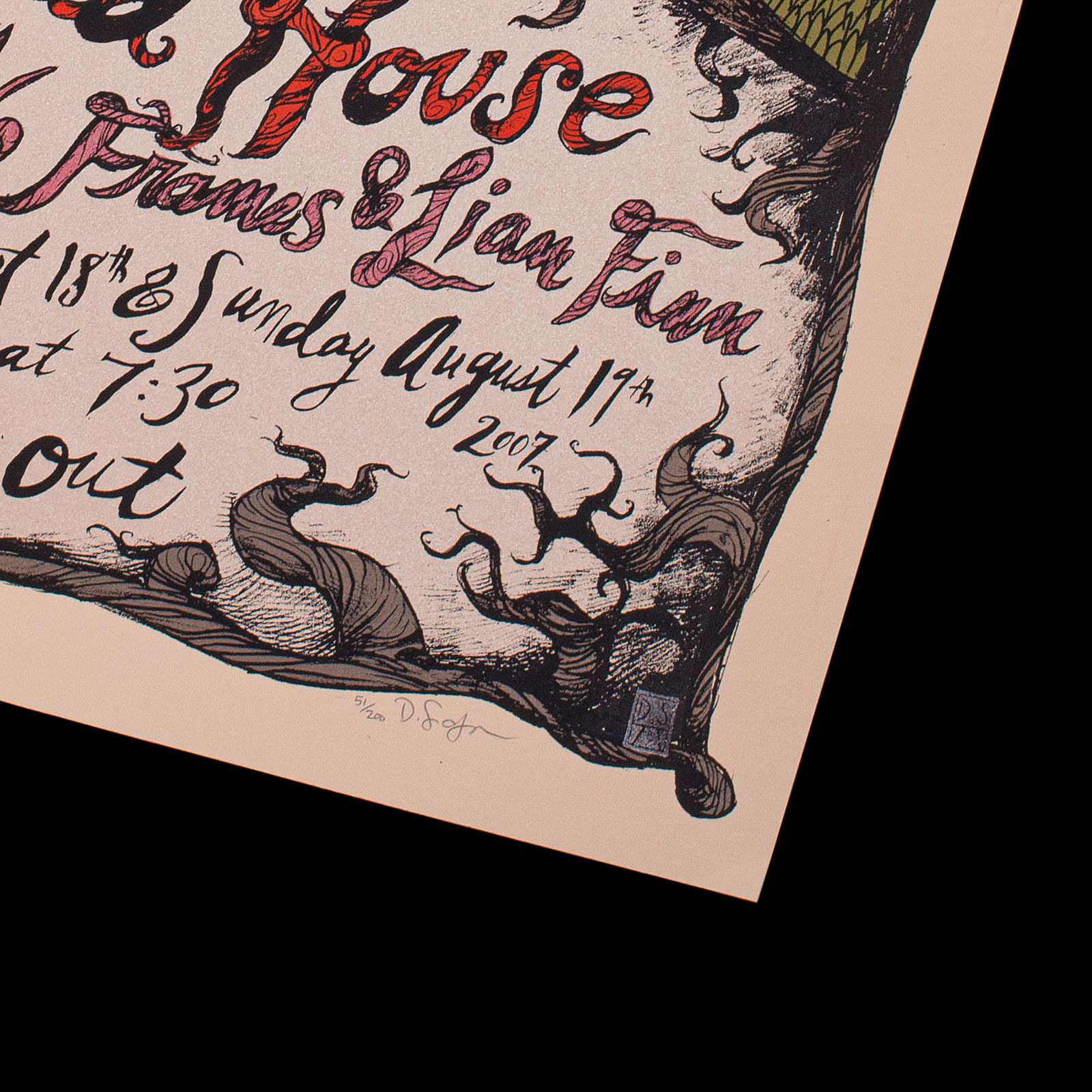 Decorative Concert Screenprint, Crowded House, American, Art Poster, Signed photo Art