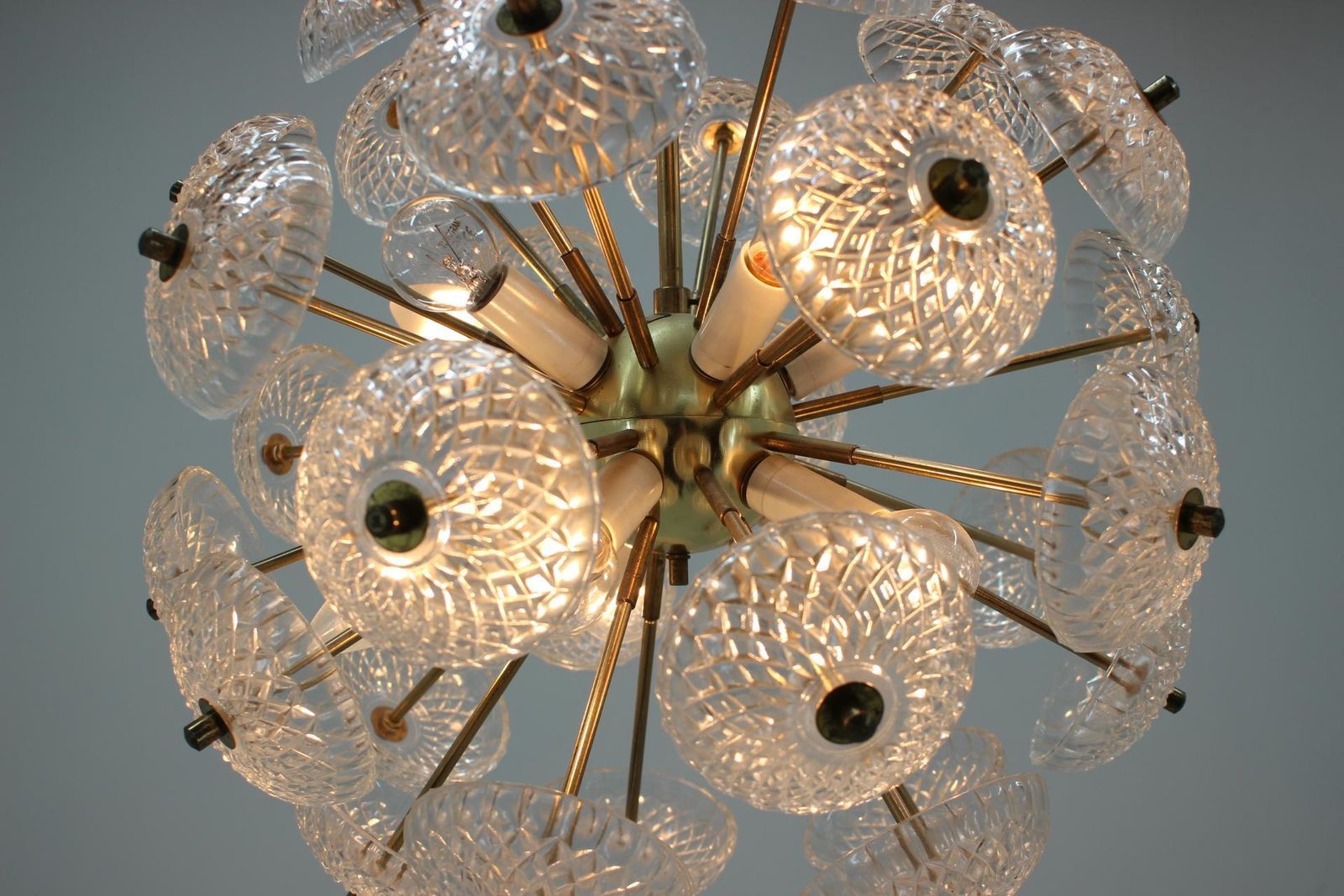 Unique Set Of Four Design Space Age Dandelion / Sputnik Chandeliers, 1970s photo for sale