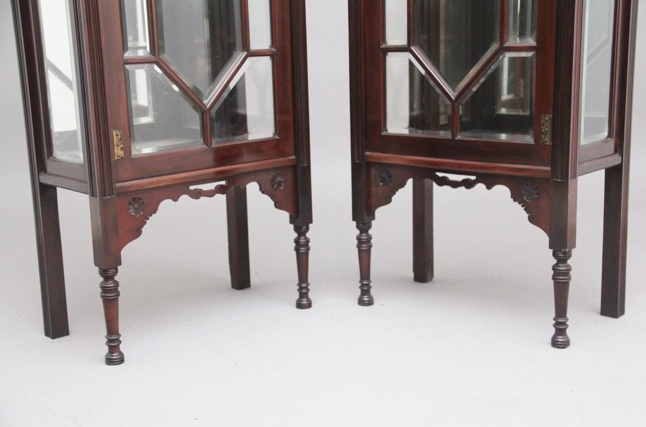 photo furniture Pair Of Early 20th Century Mahogany Display Cabinets