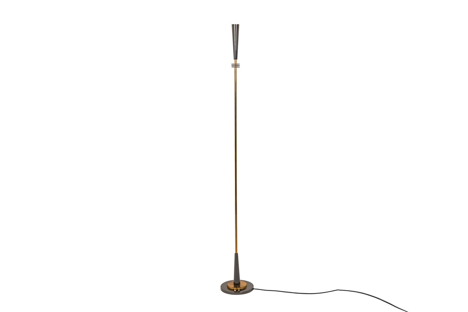 Maison Charles, Quasar Floor Lamp In Gilded And Iridescent Metal, 20th Century