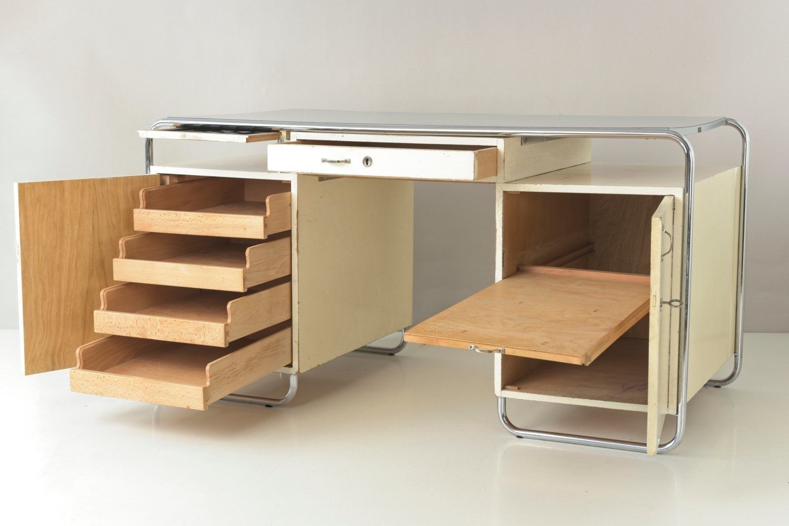 2978.0 Large Tubular Steel Desk From Stacrolex, Germany, 1950s photo
