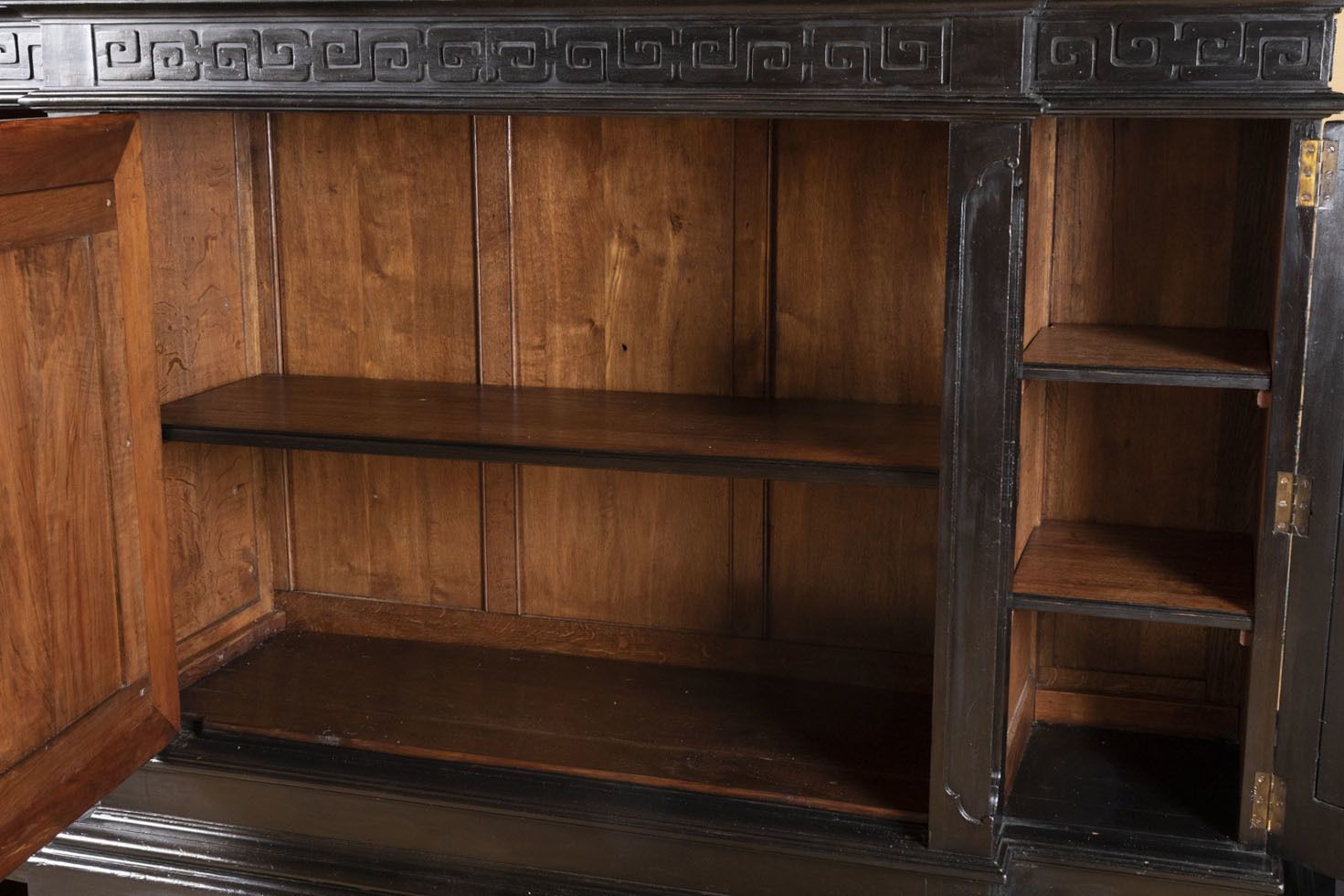 Large Chinese Support Cabinet In Black, Red And Gold Lacquered Wood, Circa 1880 photo Furniture