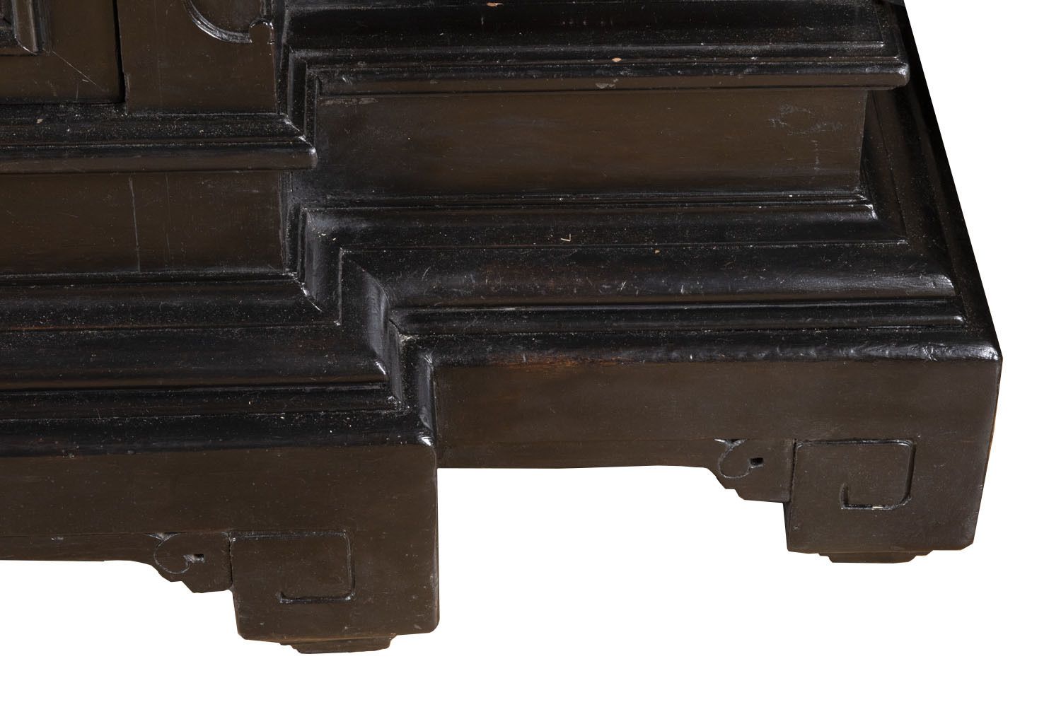 7410.0 Large Chinese Support Cabinet In Black, Red And Gold Lacquered Wood, Circa 1880 photo