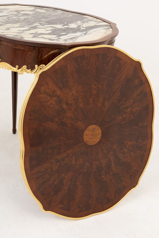 photo vinterior Louis XV Style Bouillotte Table In Violet Wood, Late 19th Century