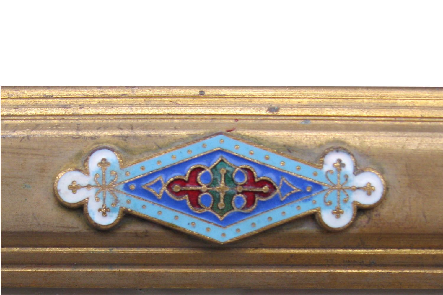 Pair Of Napoleon III Frames In Gilded Bronze And Cloisonné Enamels photo for sale