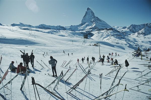 ' Zermatt Skiing ' By Slim Aarons Oversized C Type