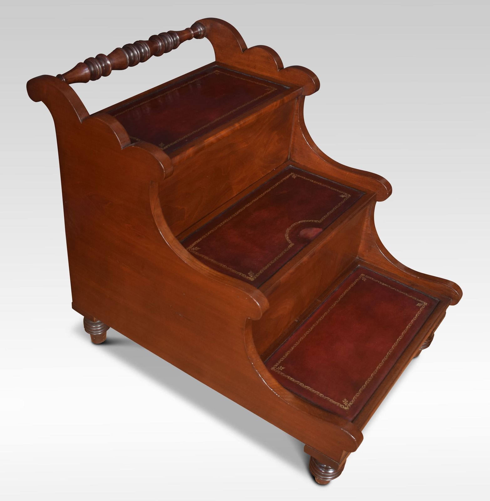 19th Century Mahogany Library Steps photo furniture