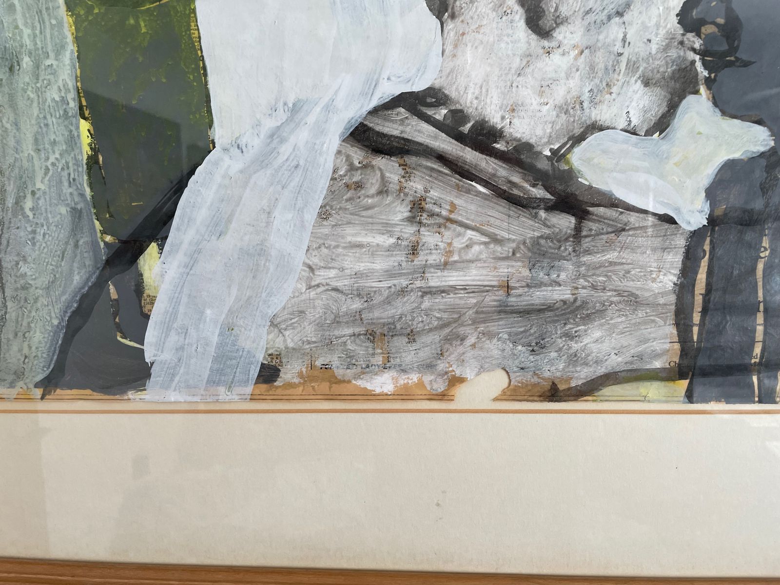 "Strange Encounter" 1984 Mixed Media On Paper By Angus Hood 1962 photo 500.0