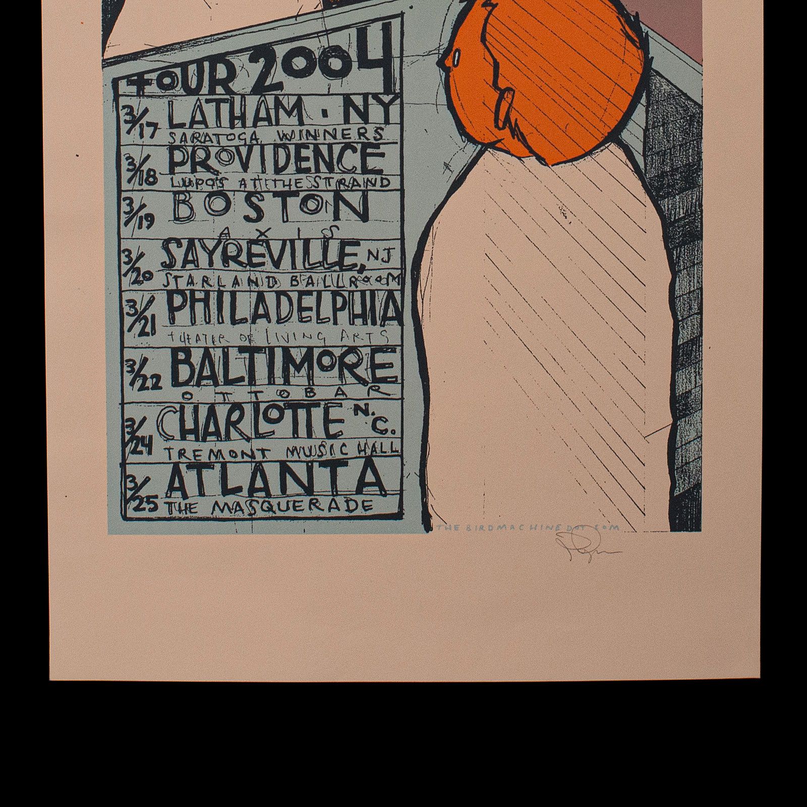 Decorative Concert Tour Poster, American, Screenprint, Art Print, Thrice, 2007 photo Art