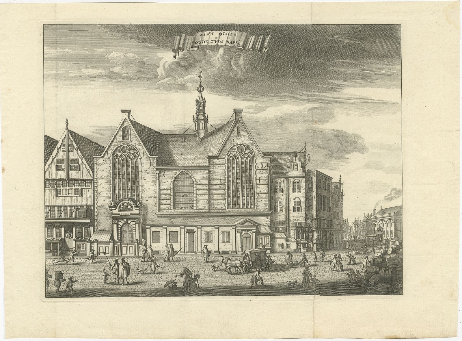 Antique Print Of The 'Sint Olofskapel' By Tirion (C1765)