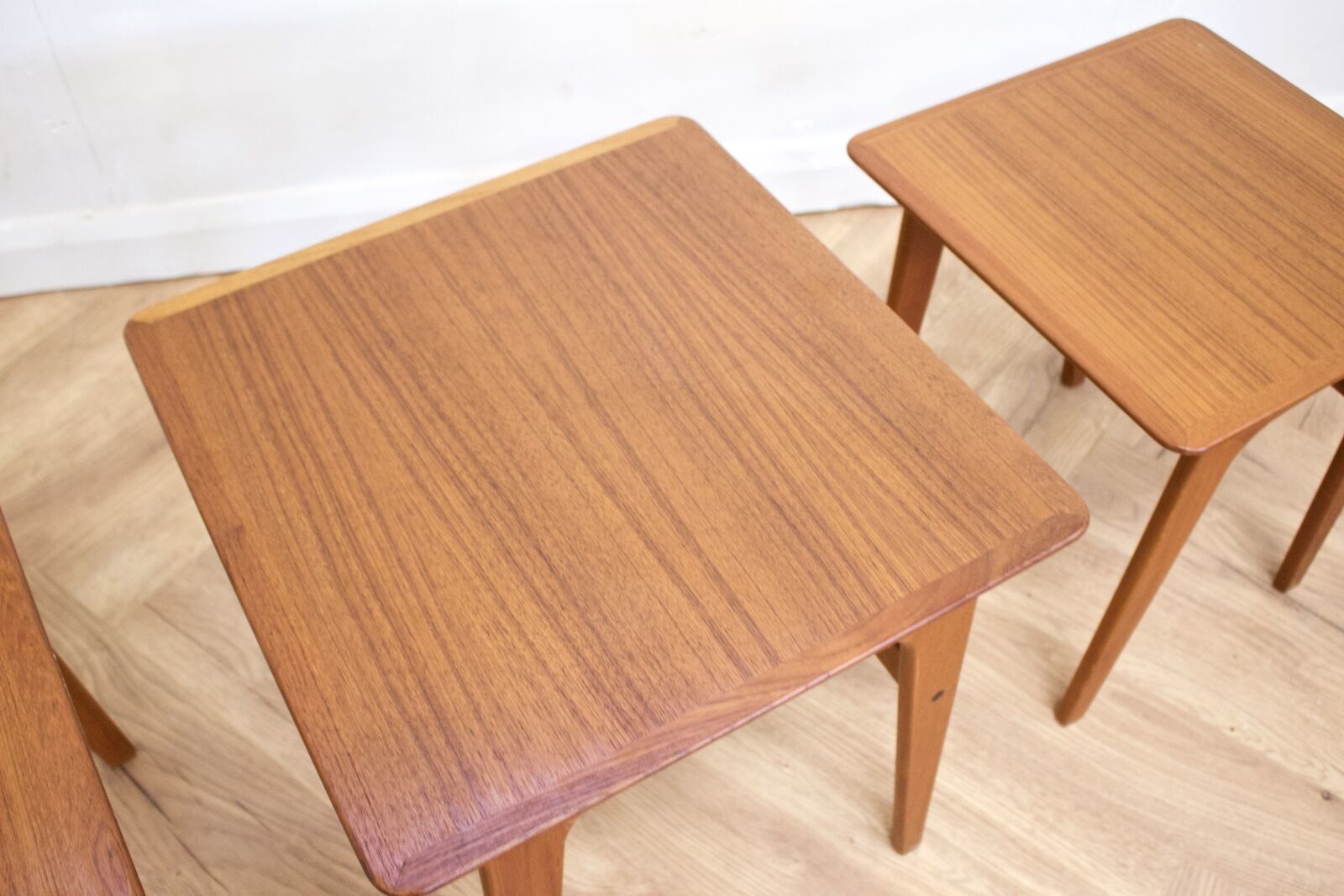Mid Century Retro Teak Danish Teak Nest Of Tables Pedersen For Vejen photo Furniture