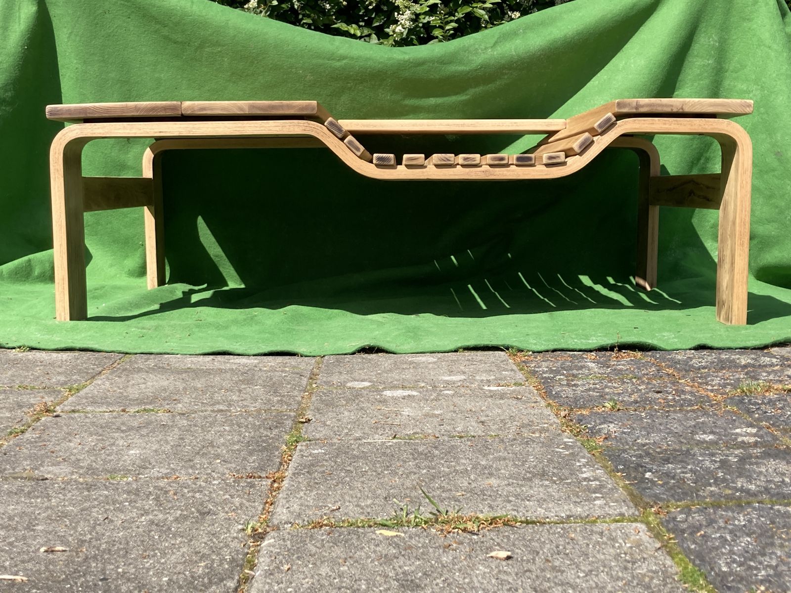 Midcentury Dutch Side Or Coffeetable Bench Attributed To Jindrich Halabala For Pastoe photo vintage