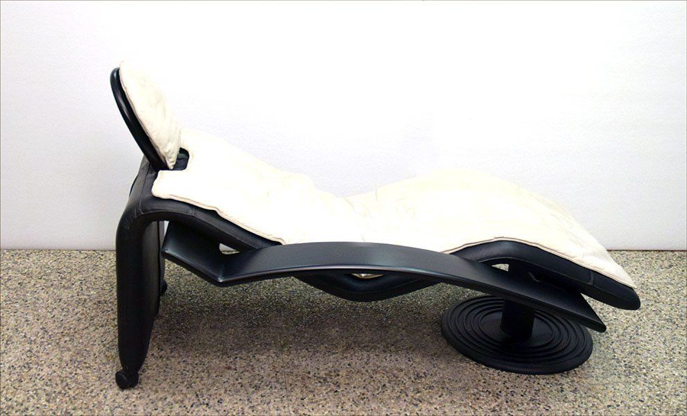 Chaise Longue On Wheels, Italy, 1980s photo vintage