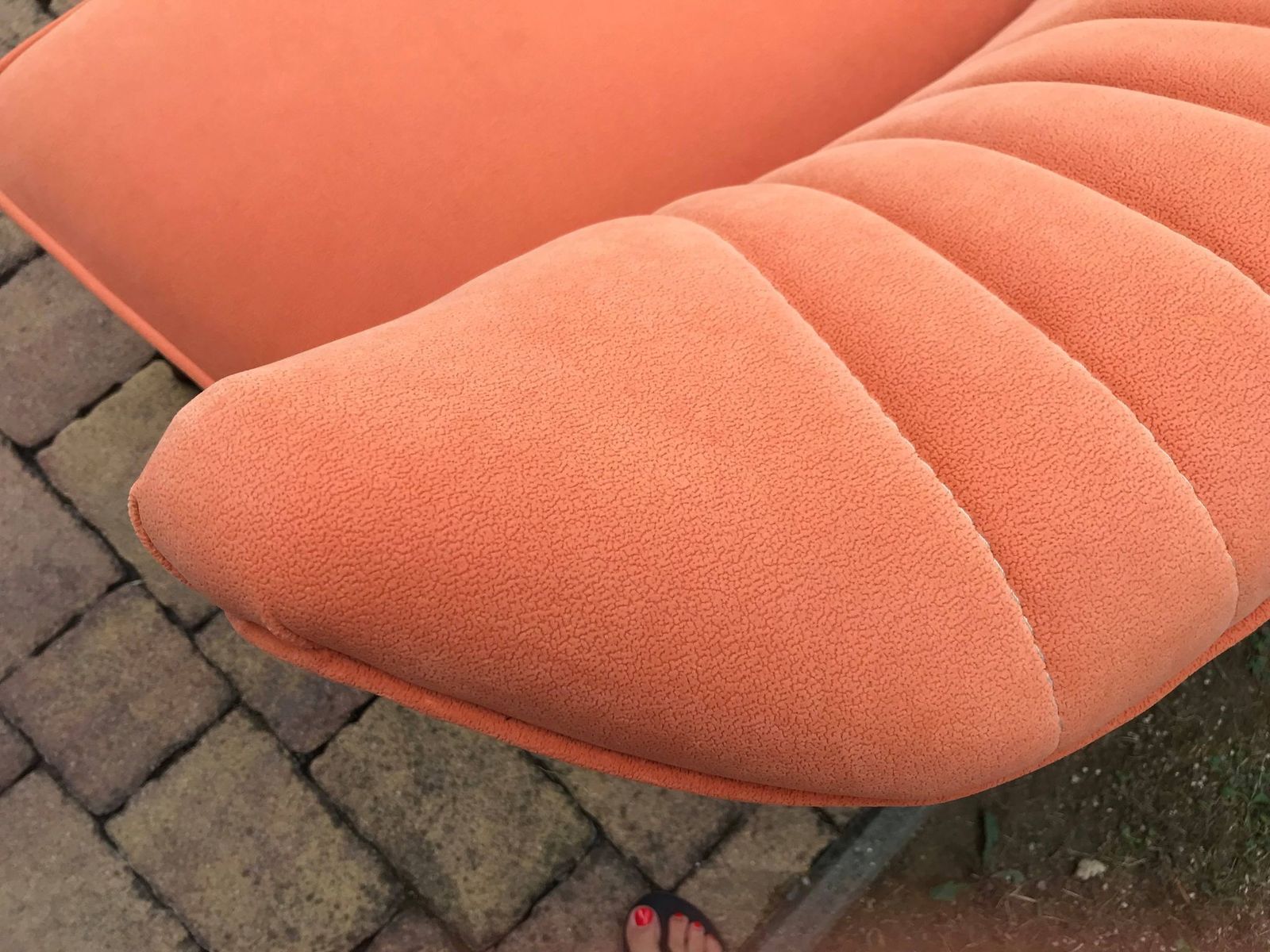 Mid Century Orange Sofa 1950, 1950s photo for sale