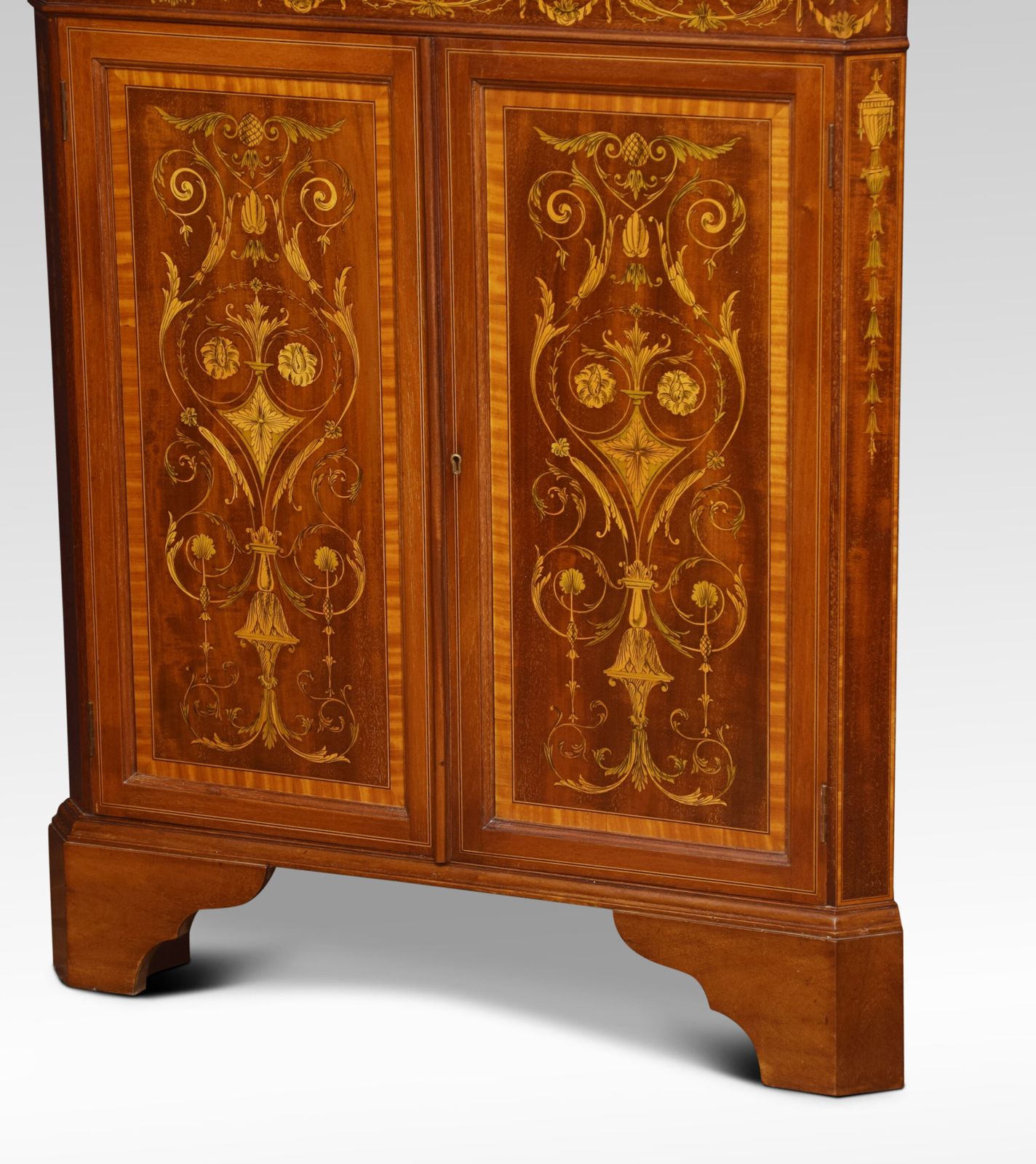 Mahogany Inlaid Corner Cabinet photo buy