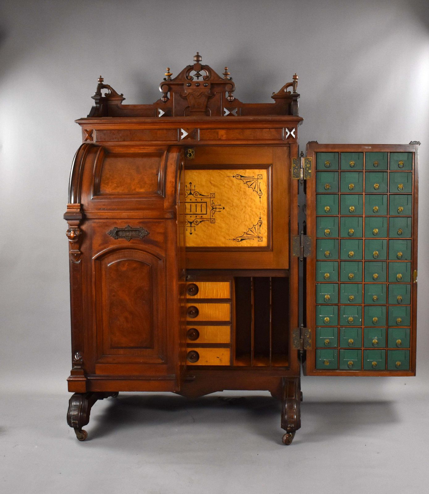 19th Century American Walnut "Wells Fargo" Desk By Wooton Desk. Co photo furniture