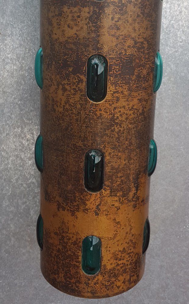 Copper Case Glass Vase By Nanny Still For Raak, 1970s photo for sale