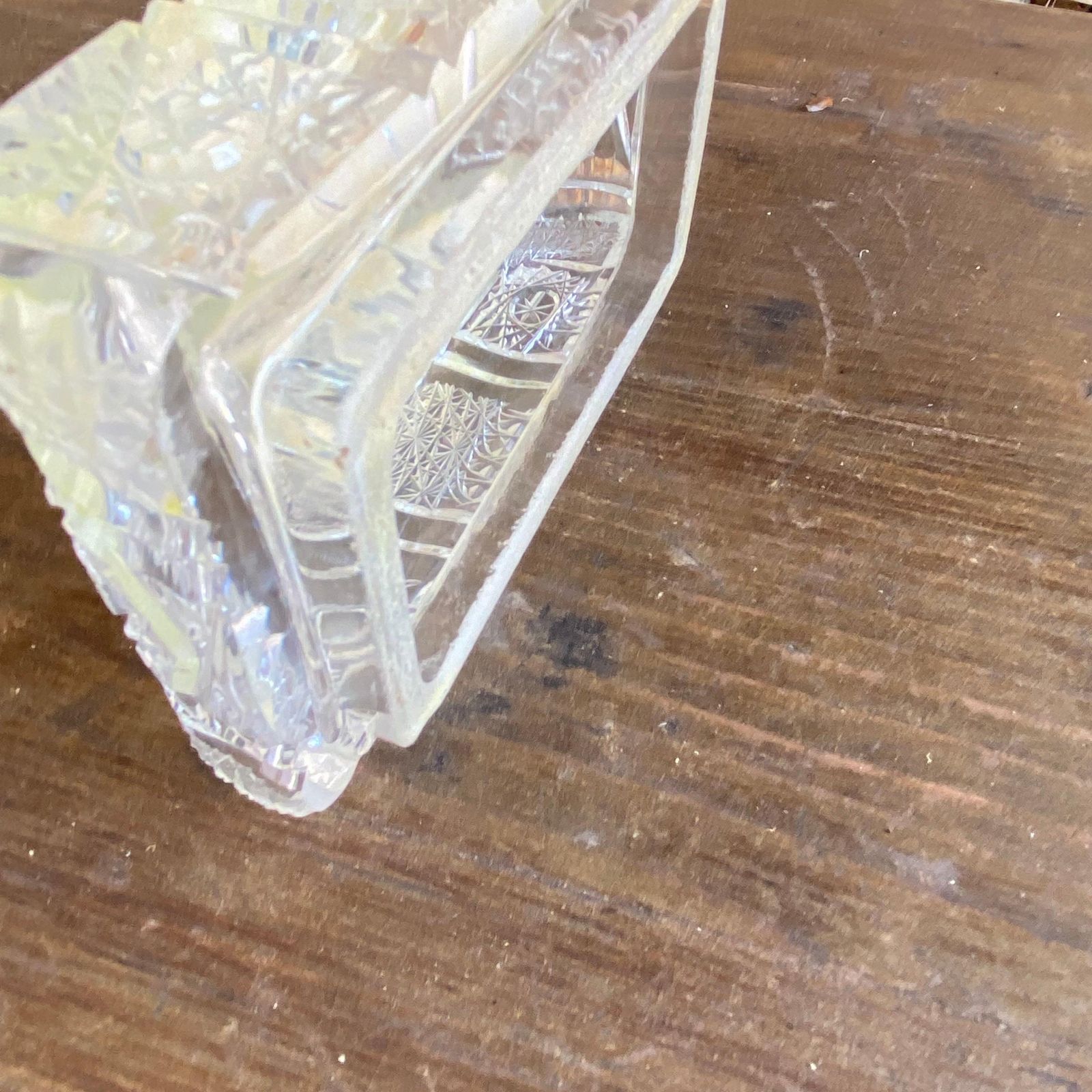 photo vinterior Butter Dish In Beveled Glass Or Crystal, France 1970