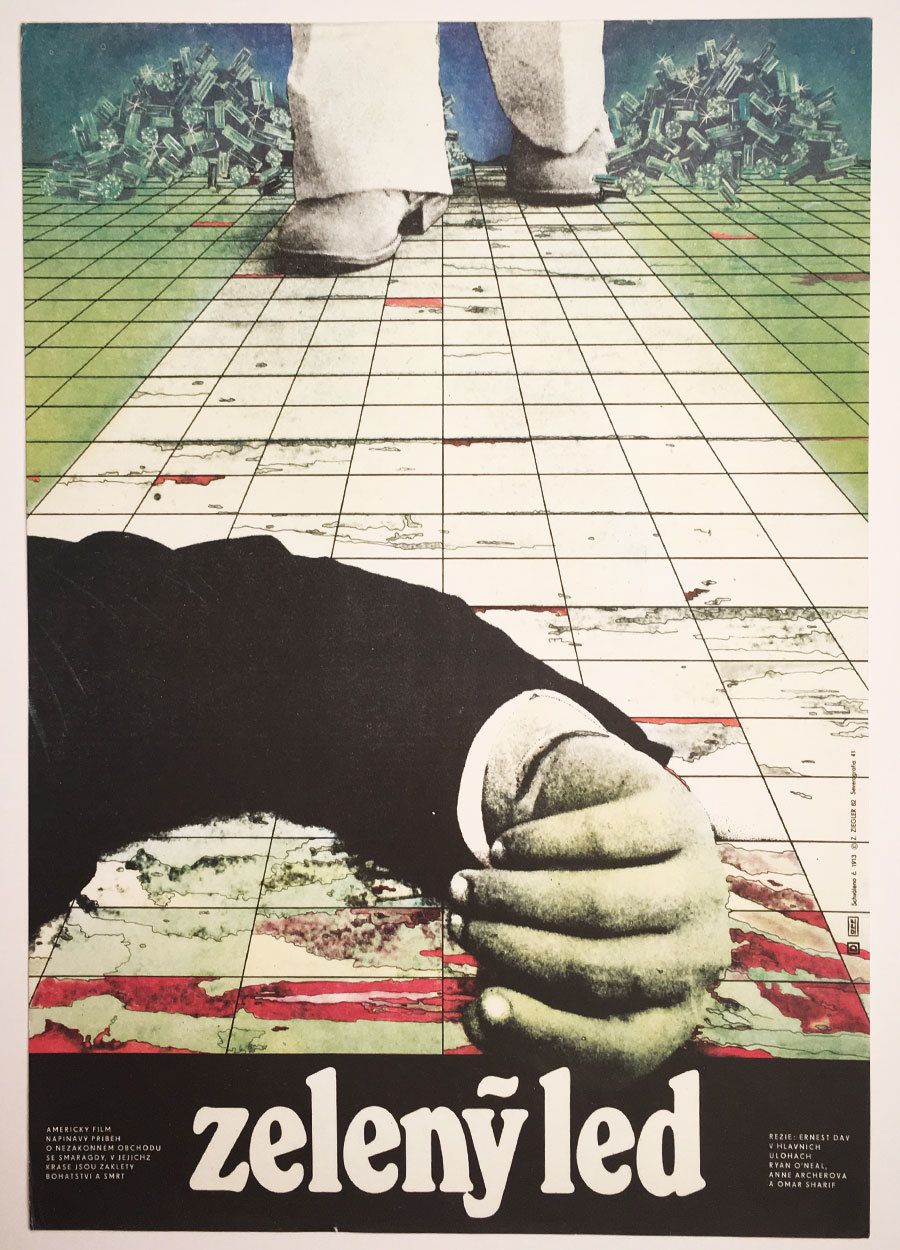 Original Film Poster, Green Ice, Zdeněk Ziegler, 1982, Genuine Czech Vintage Print